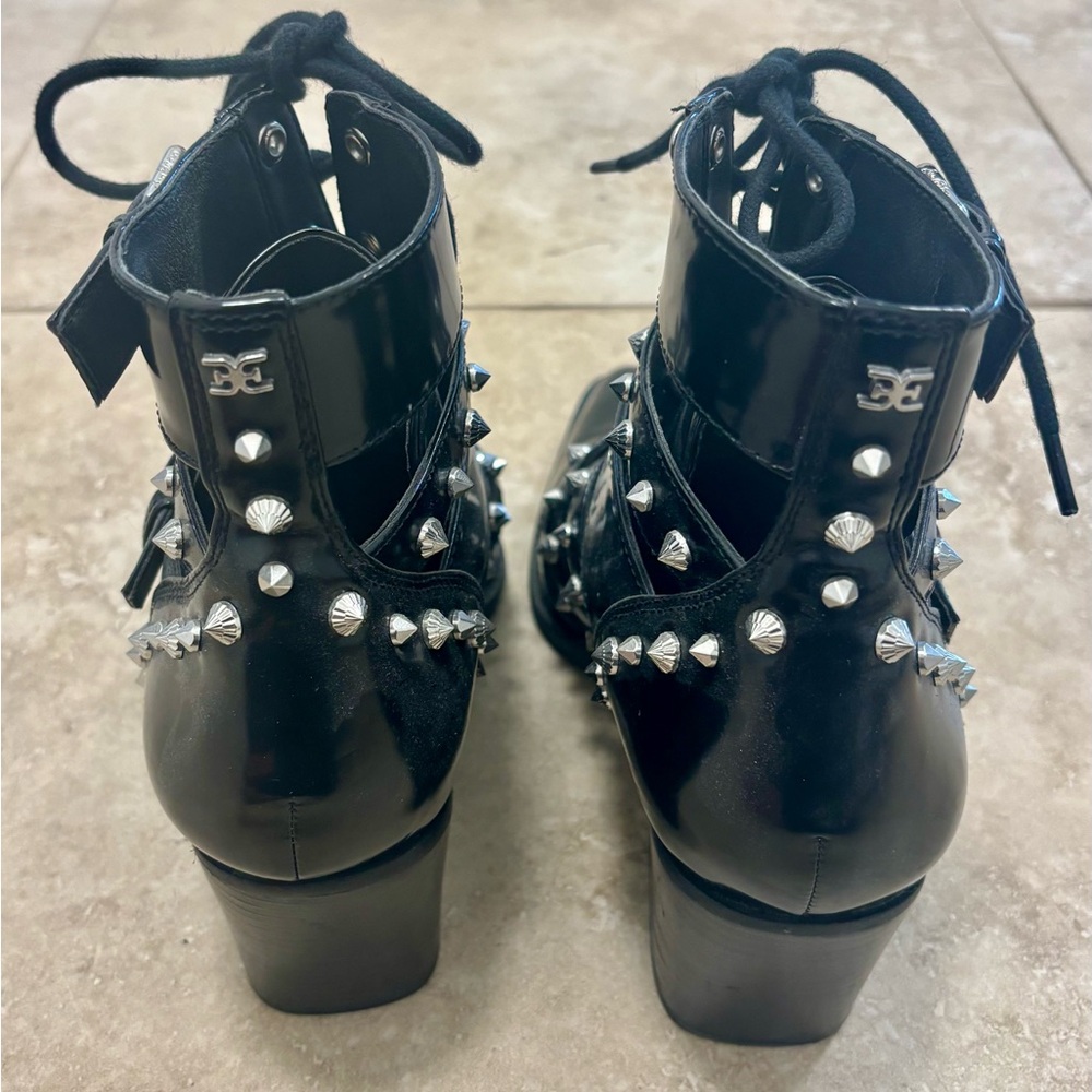 Sam Edelman Elana Studded Cut Out Ankle Boots Size 8.5 - Picture 6 of 8